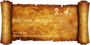 Kürti Atilla névjegykártya